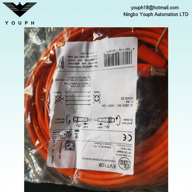 IFM EVT109 VDOGH040VAS0015E04STGH040VAS Câble de connexion