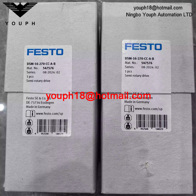 FESTO DSM-16-270-CC-AB 547576 M5 Port Forme d'amortisseur Aluminium en alliage en alliage semi-rotarien