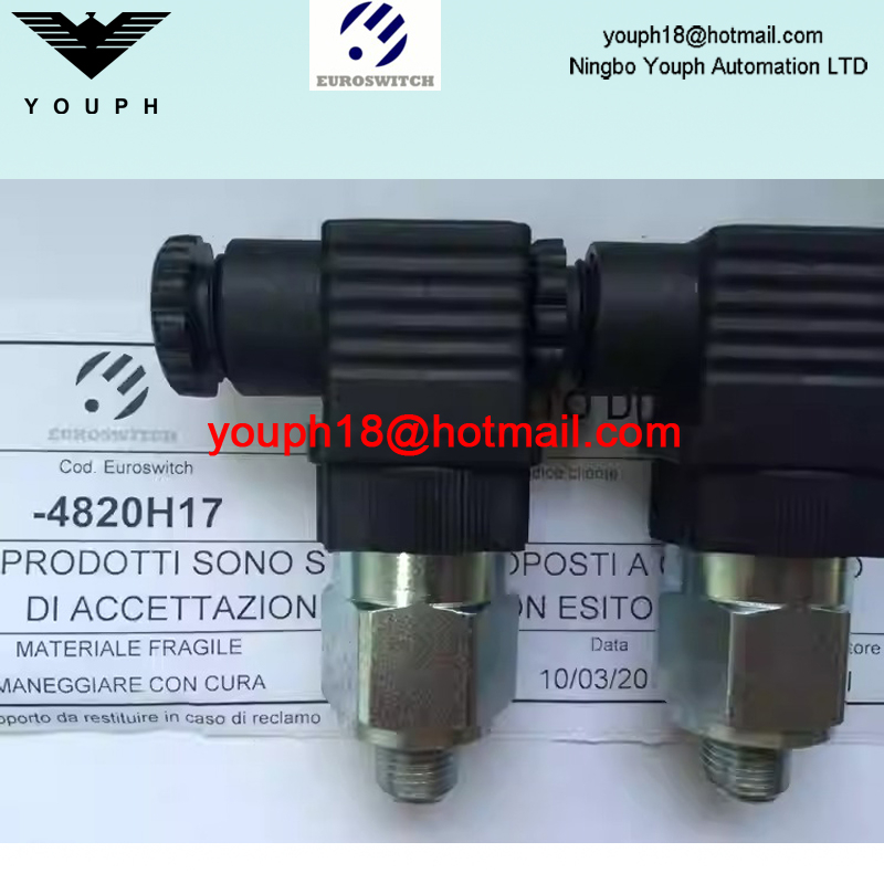 Euroswitch 4820H17 Case en acier plaqué en zinc 200-400 Bar Contacts Contacts Piston Pressure Interrupteur