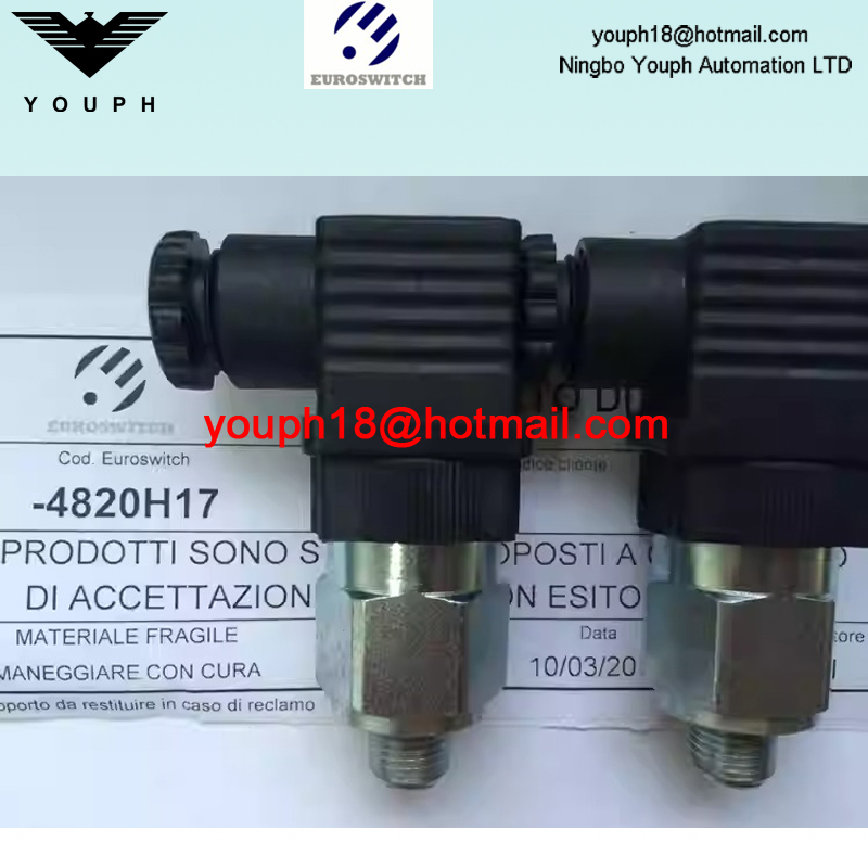 Euroswitch 4820H17 Case en acier plaqué en zinc 200-400 Bar Contacts Contacts Piston Pressure Interrupteur