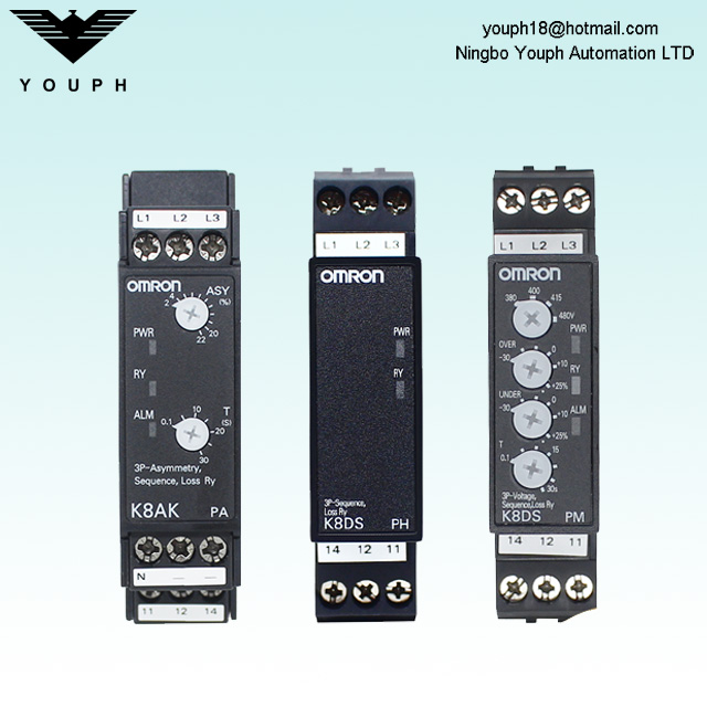 OMRON K8AK-PA2 K8AK-PH1 K8AK-PM2 Relais de perte de phase de séquence de phase