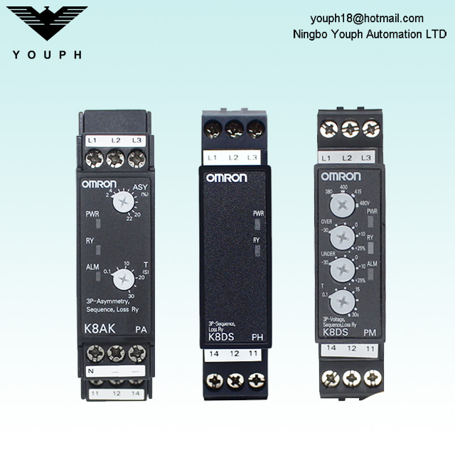 OMRON K8AK-PA2 K8AK-PH1 K8AK-PM2 Relais de perte de phase de séquence de phase