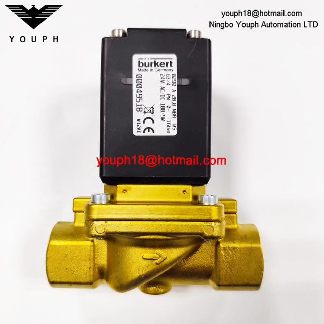 Burkert 00049518 0290A Série G3/4' Électrovanne en laiton 2/2 voies servocommandée